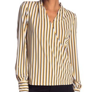 NWT Adrian Papell Long Sleeve wrap L